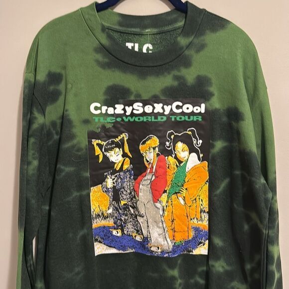 TLC Crazysexycool TLC World Tour Tie Dye sweatshirt C49 - Picture 1 of 5